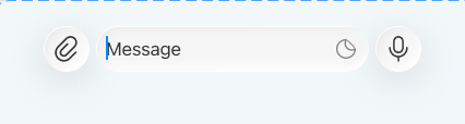 Telegram message input